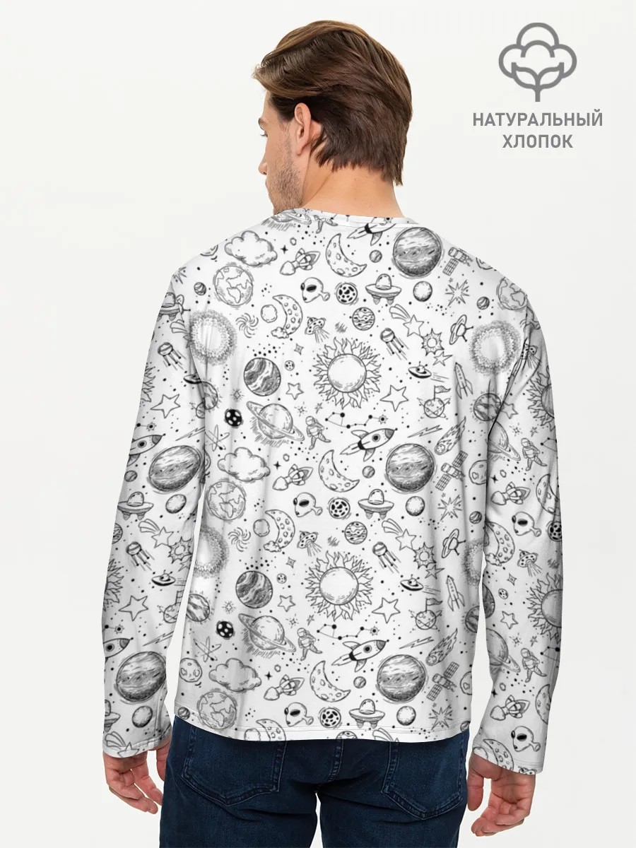 Мужской лонгслив базовый / Space