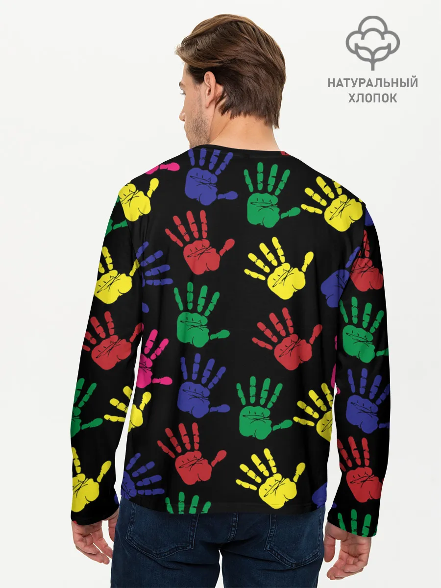 Мужской лонгслив базовый / Dont touch / Не трогать