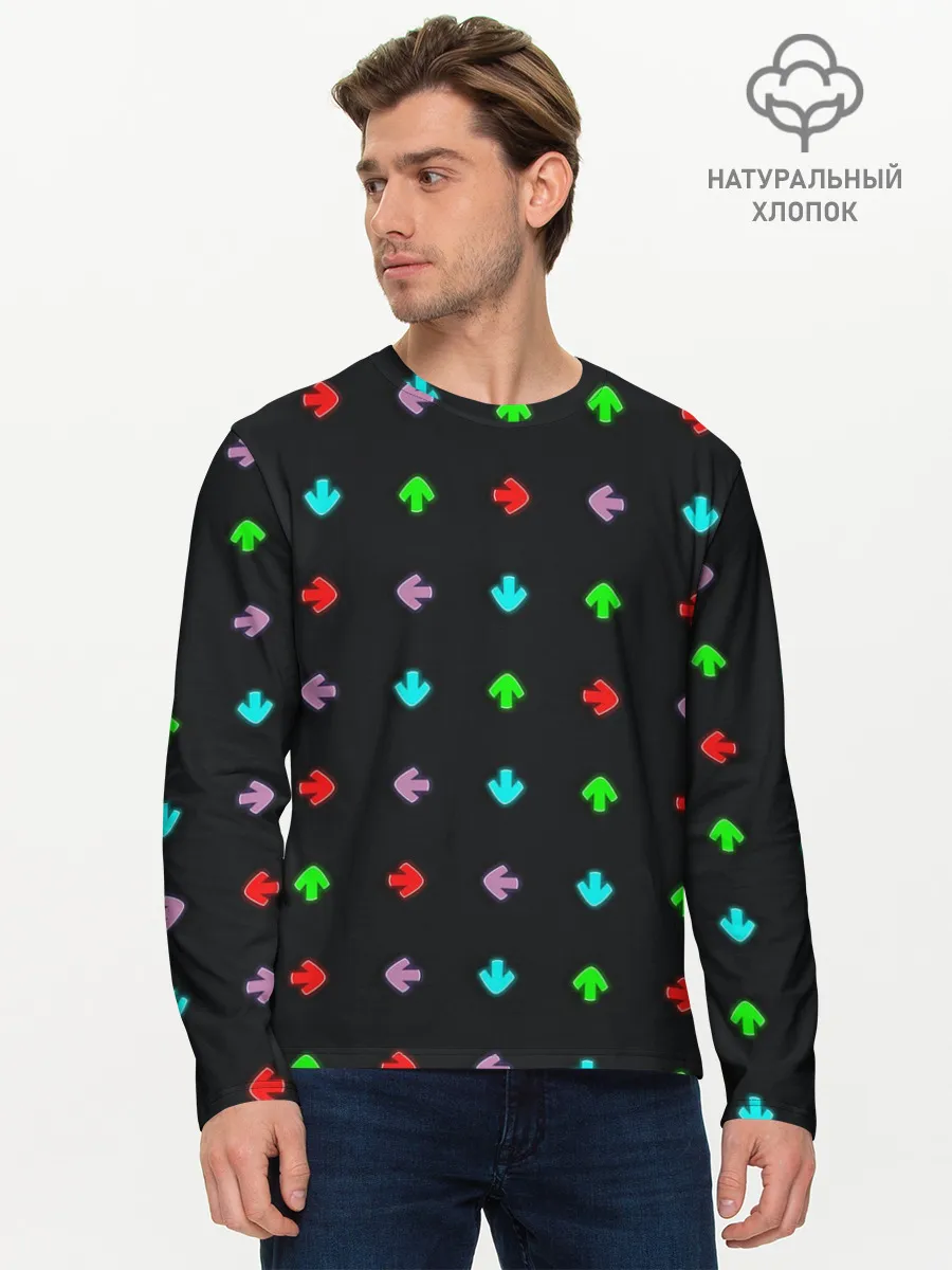 Мужской лонгслив базовый / Friday night funky arrows