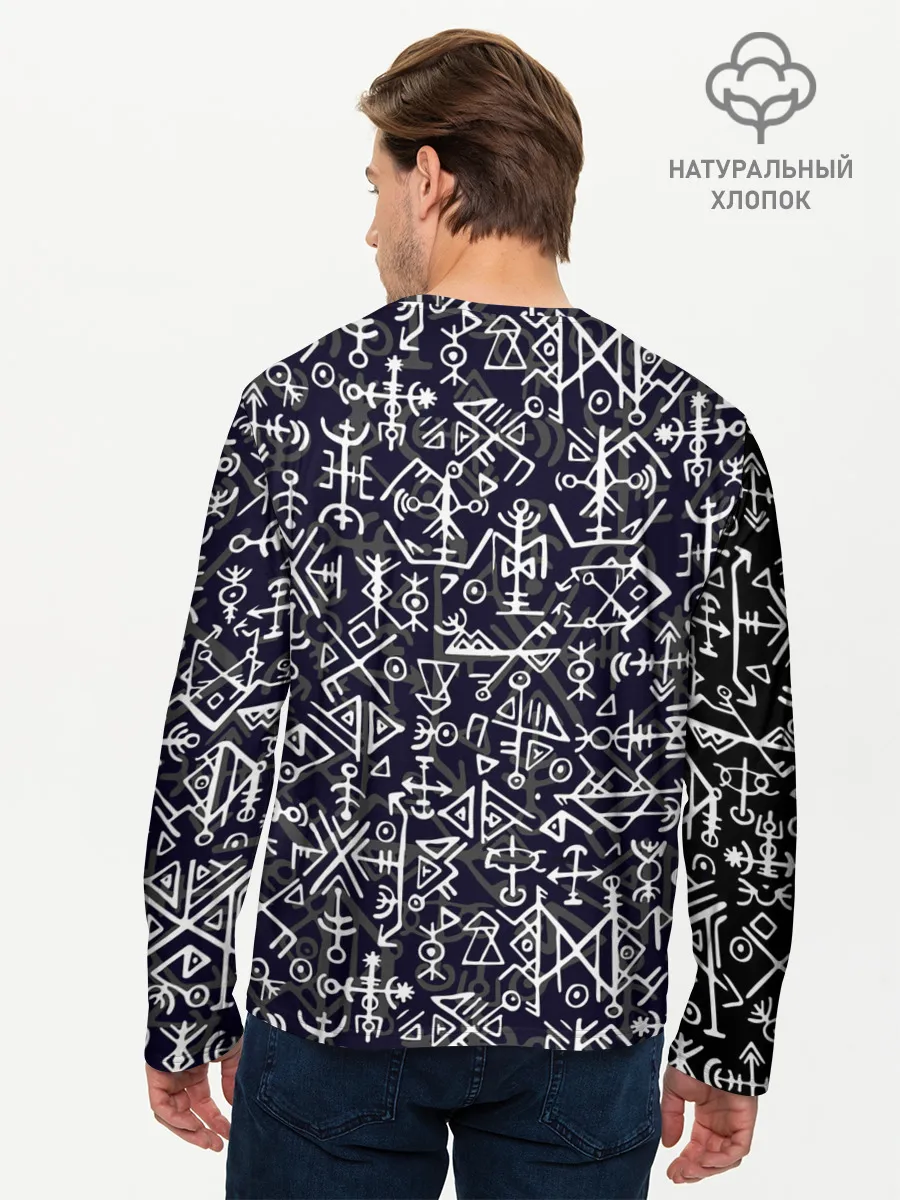 Мужской лонгслив базовый / Руны