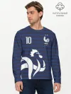 Мужской лонгслив базовый / Мбаппе в стиле формы Франции