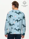 Мужской лонгслив базовый / Косатки киты