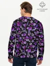 Мужской лонгслив базовый / Геометрический фиолетовый