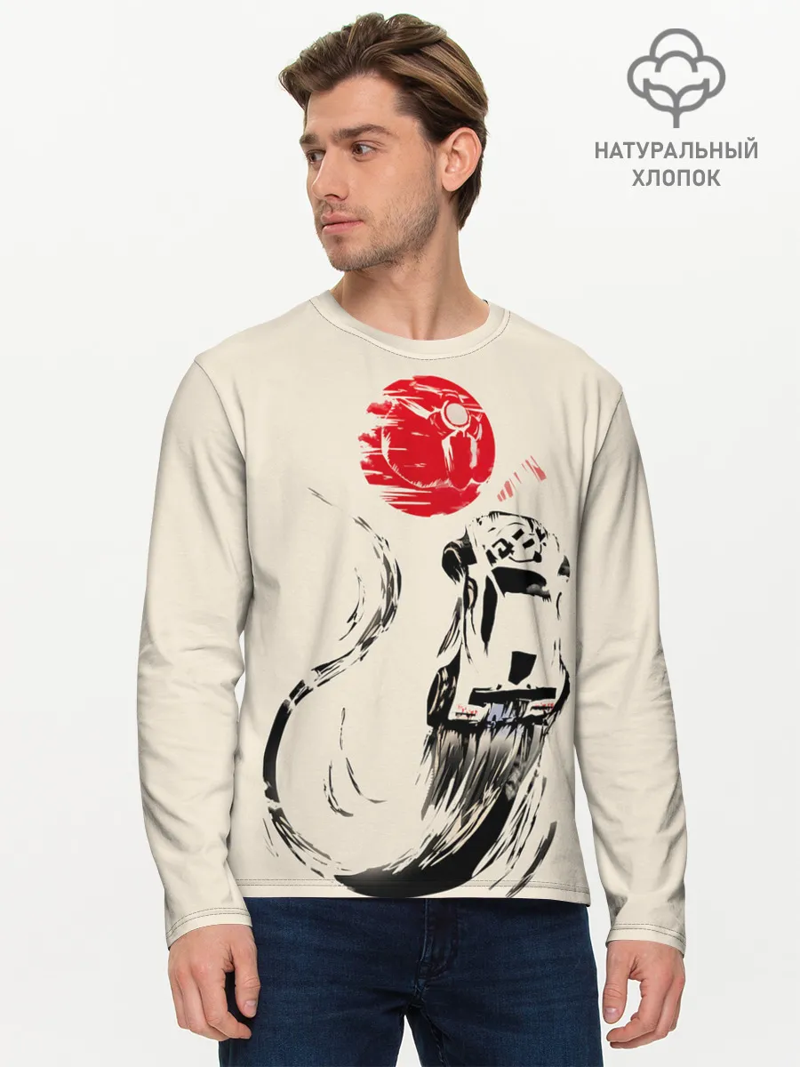 Мужской лонгслив базовый / Flying car