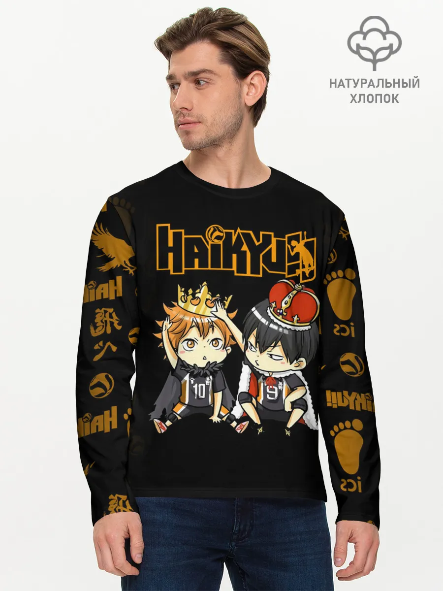 Мужской лонгслив базовый / Тобио Кагеяма и Шоё Хината | Haikyu!!