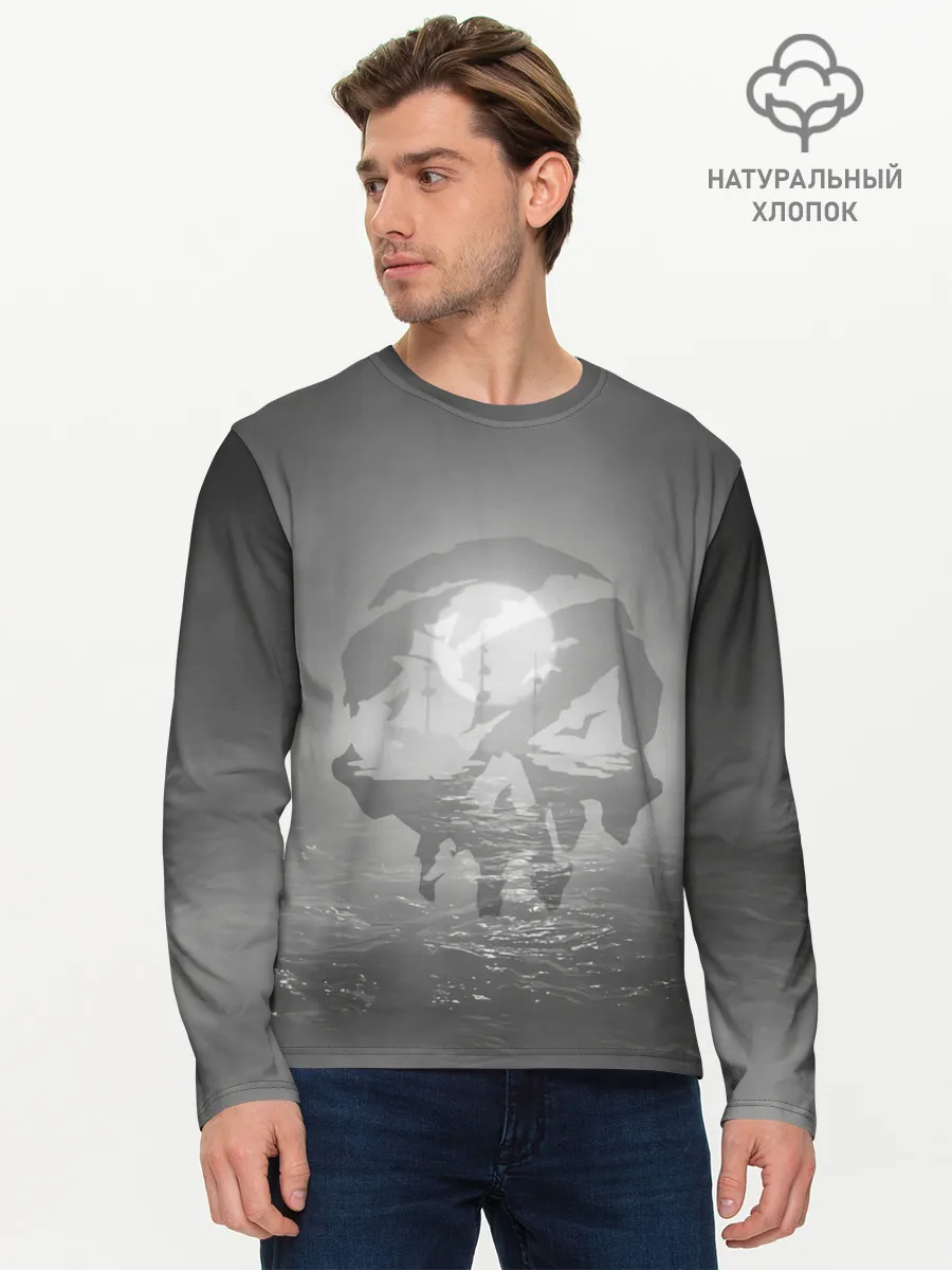 Мужской лонгслив базовый / Пираты в море