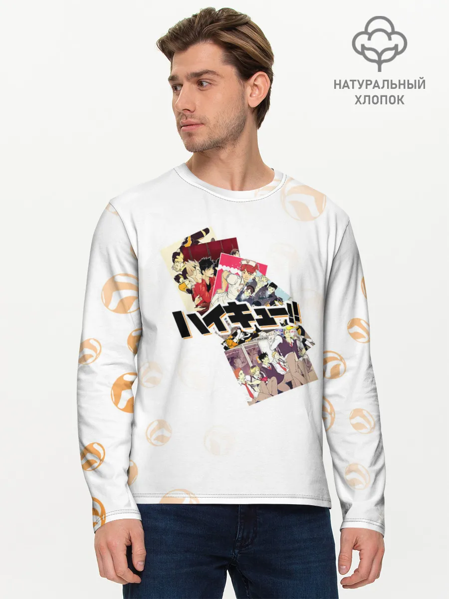 Мужской лонгслив базовый / ВОЛЕЙБОЛ!! сцены с командами | Haikyuu!!