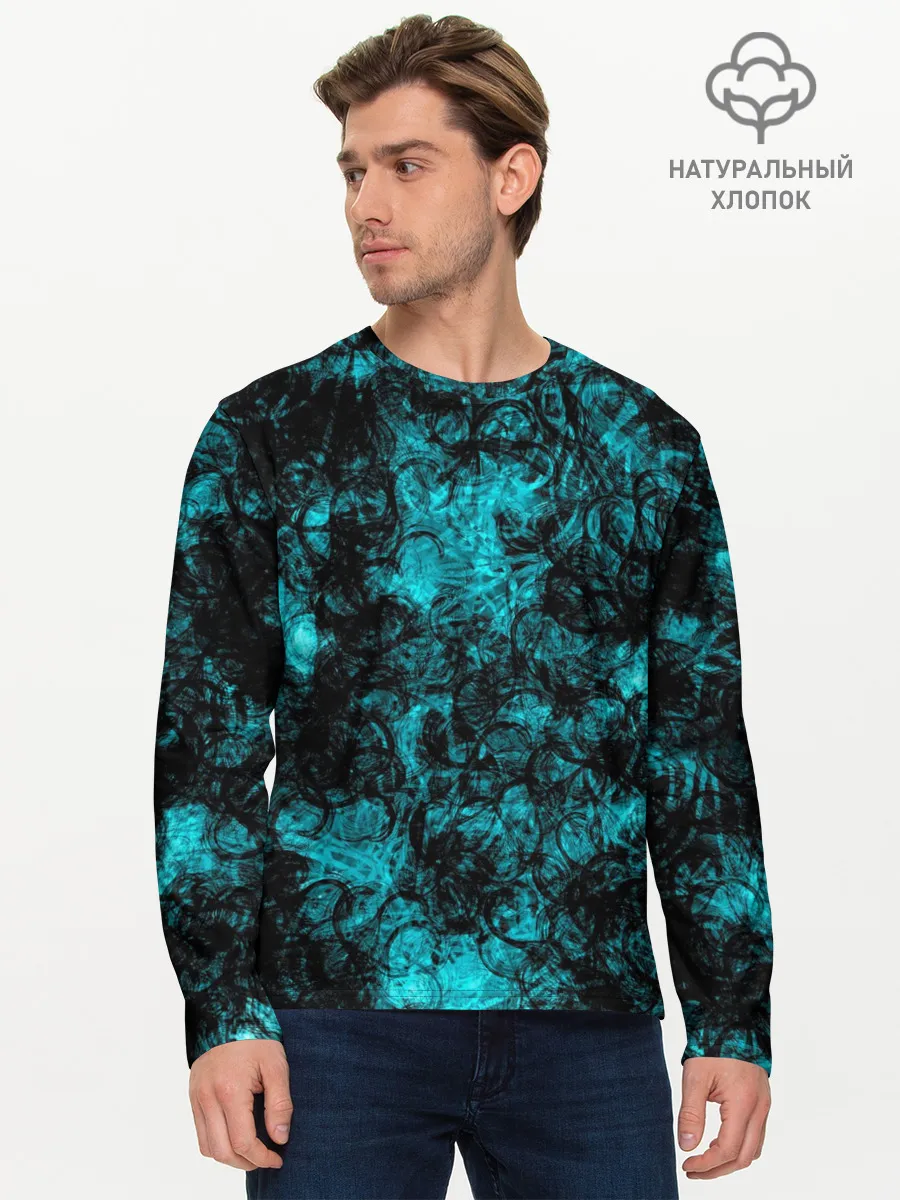 Мужской лонгслив базовый / Кроваво-грязные пятна