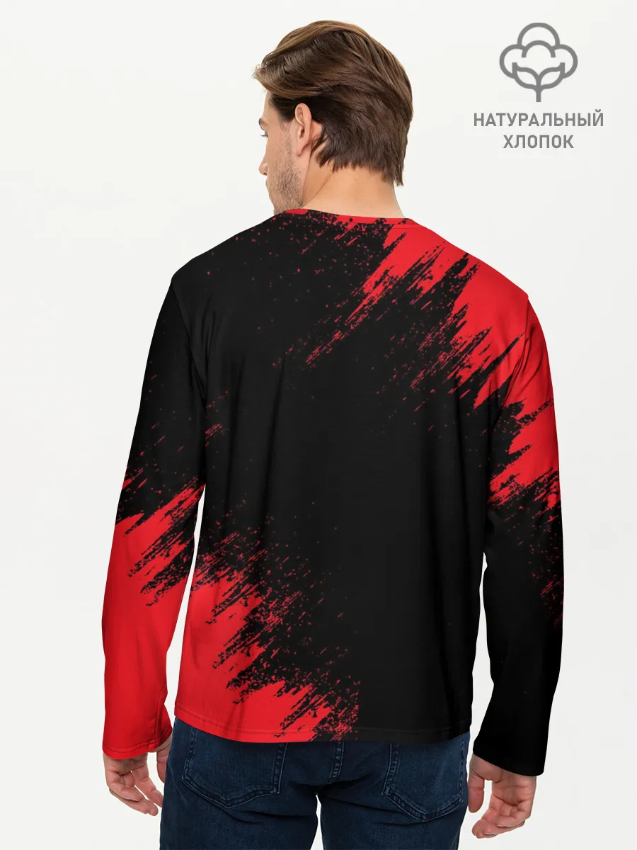 Мужской лонгслив базовый / BERSERK red краска