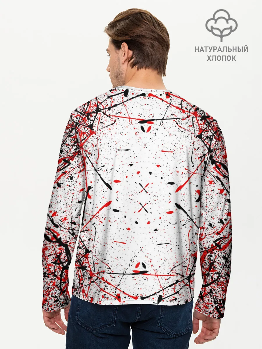 Мужской лонгслив базовый / БЕРСЕРК рваный лого