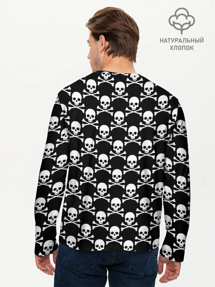 Мужской лонгслив базовый / Череп и Кости