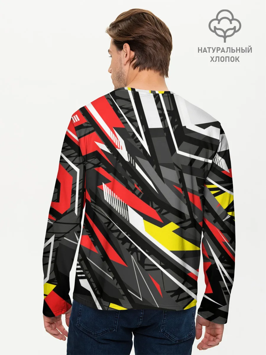 Мужской лонгслив базовый / Фон. Абстракция.