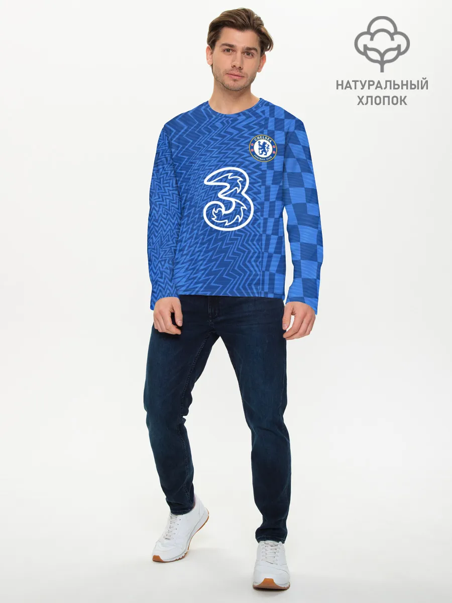 Мужской лонгслив базовый / Домашняя форма Челси 2021/2022
