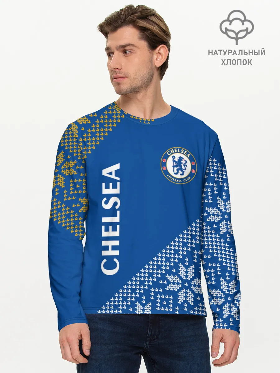 Мужской лонгслив базовый / CHELSEA F.C. - Новый Год