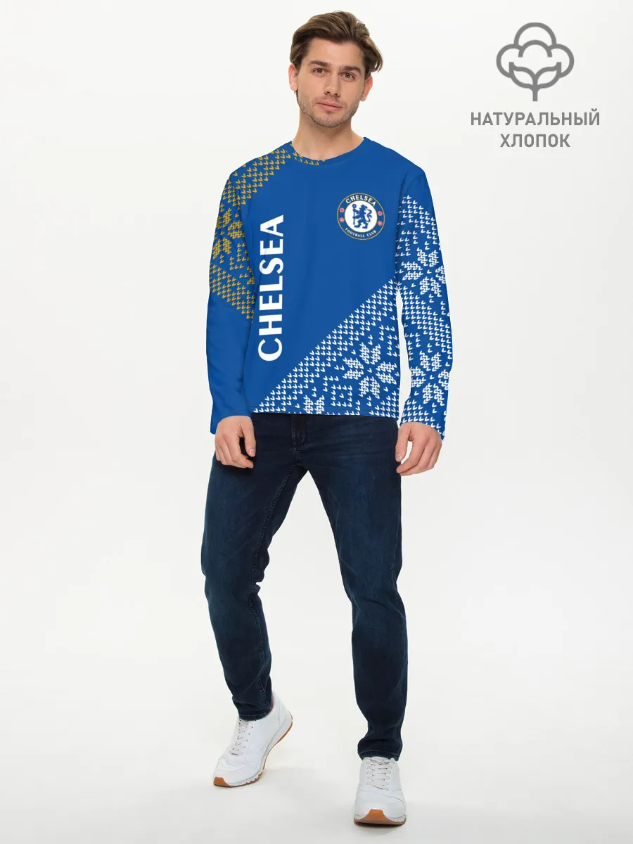 Мужской лонгслив базовый / CHELSEA F.C. - Новый Год