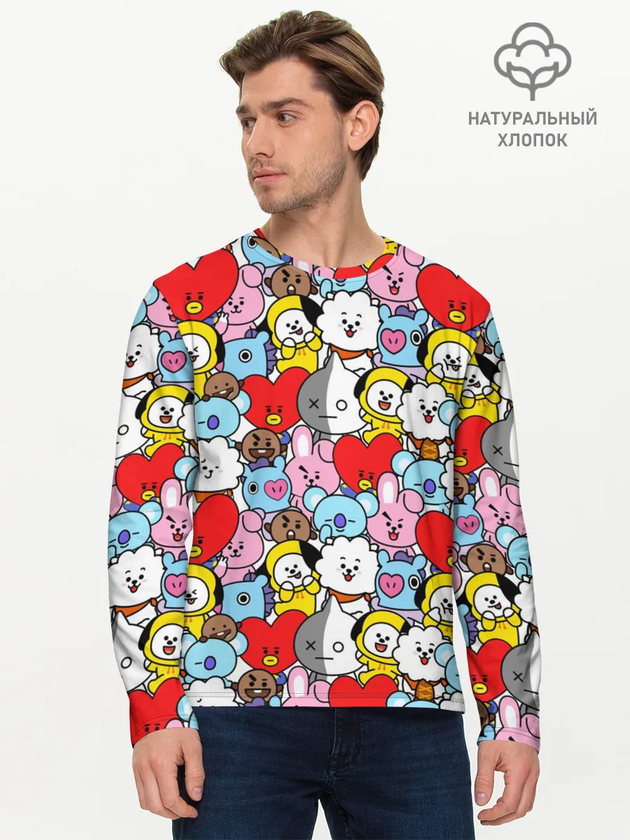 Мужской лонгслив базовый / BT21 / BTS