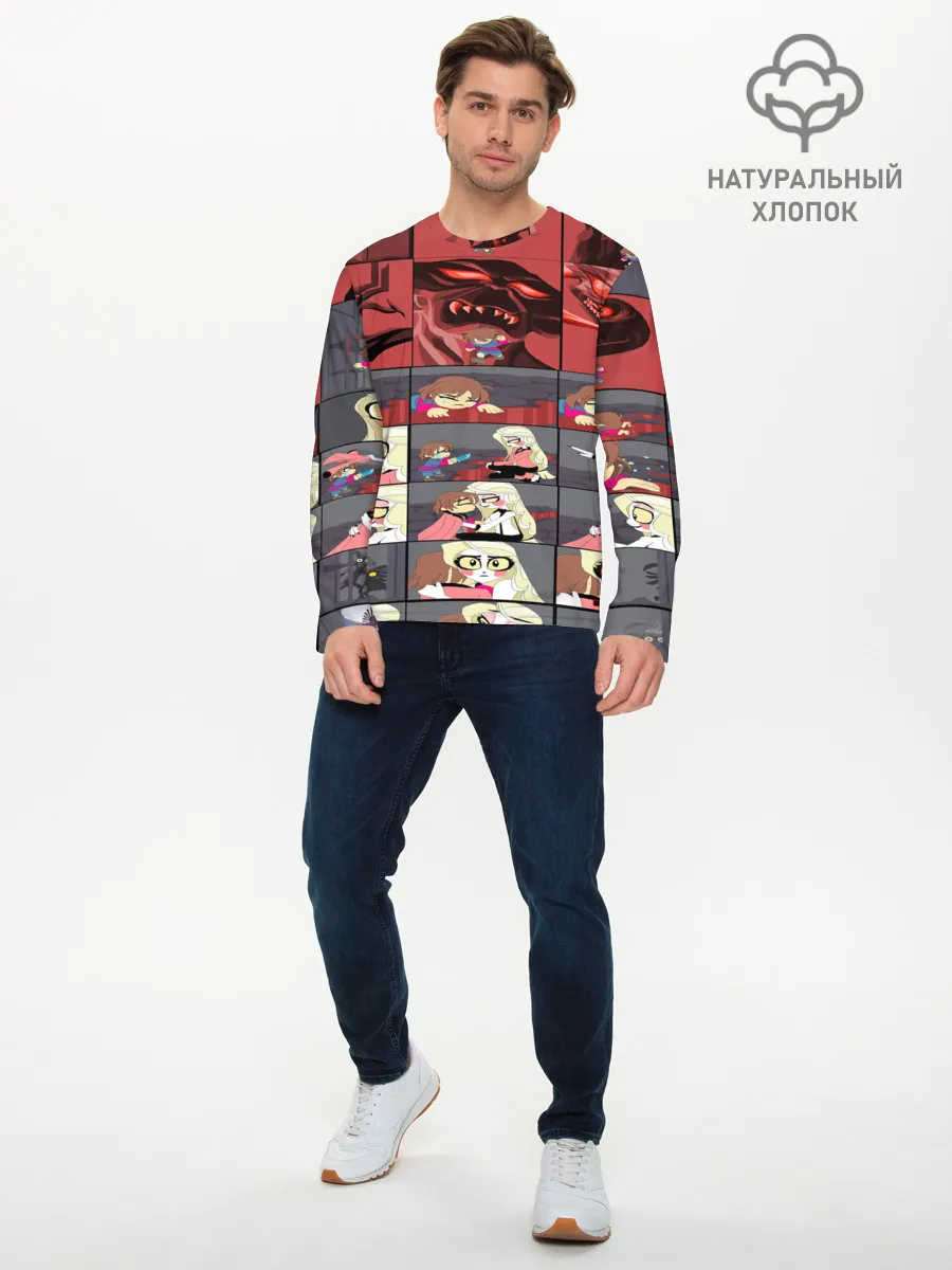 Мужской лонгслив базовый / Отель Хазбин