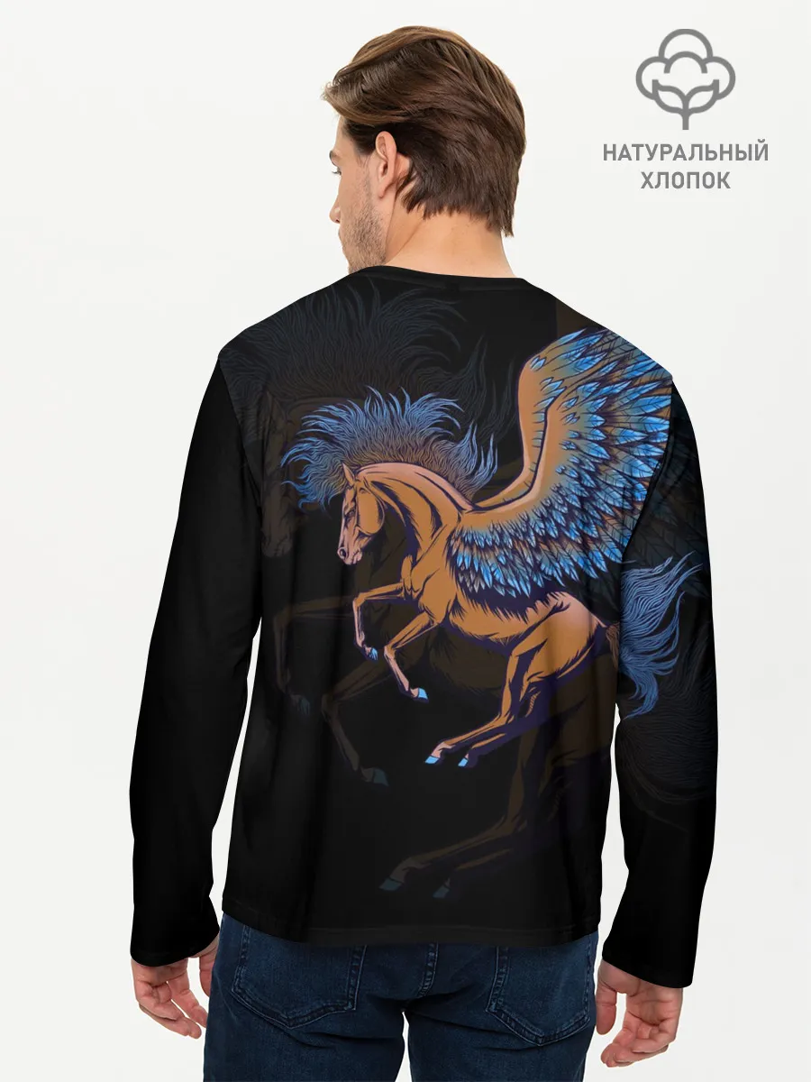 Мужской лонгслив базовый / Pegasus wings
