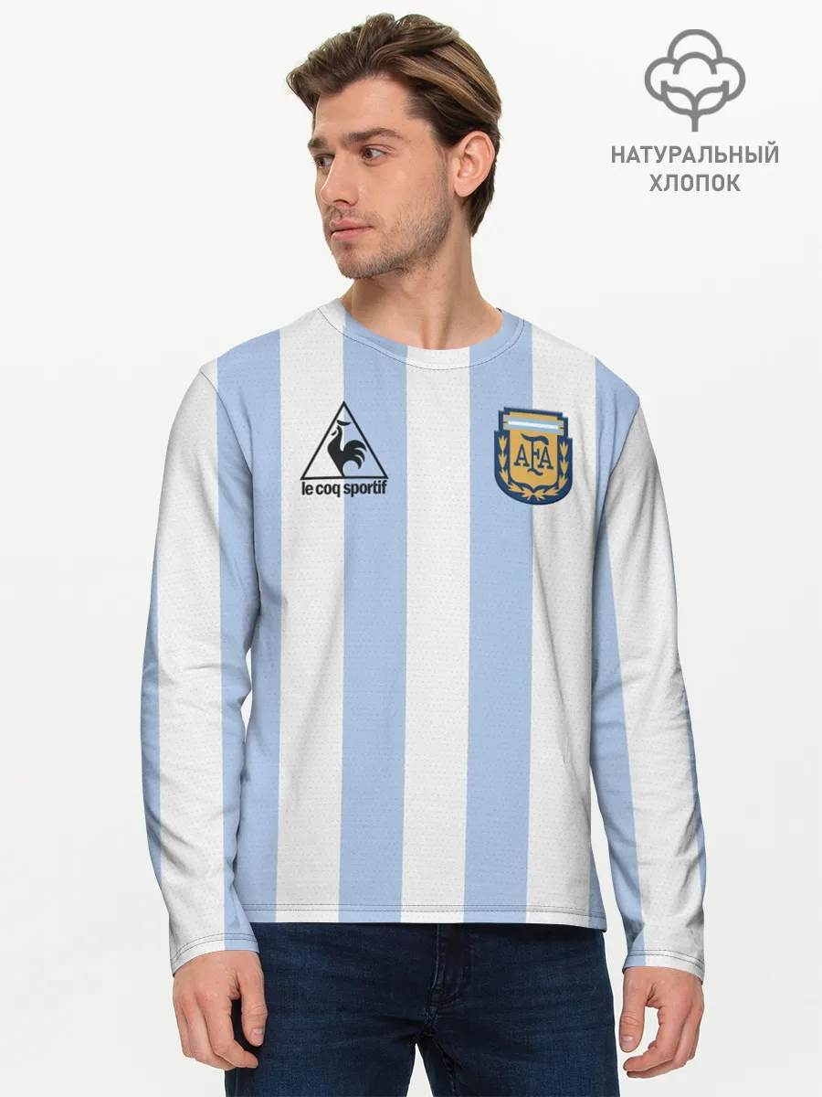 Мужской лонгслив базовый / Diego Maradona 10