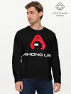 Мужской лонгслив базовый / Among Us | Логотип