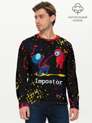 Мужской лонгслив базовый / Among Us - Impostor.