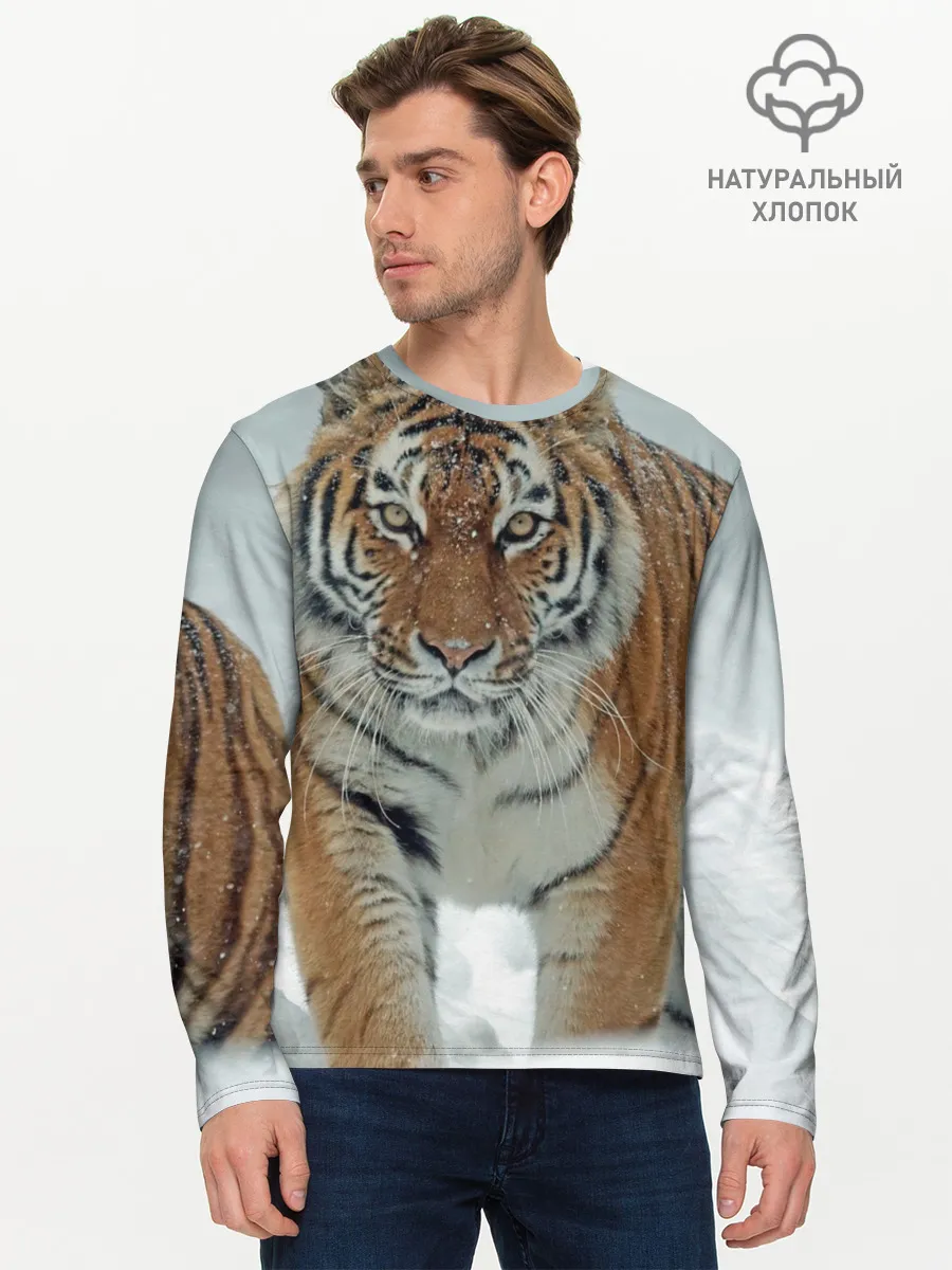 Мужской лонгслив базовый / Тигр