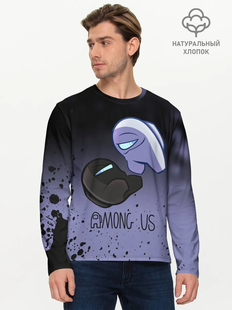Мужской лонгслив базовый / AMONG US - Кто Импостор?