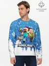 Мужской лонгслив базовый / Новогодний Манкрафт