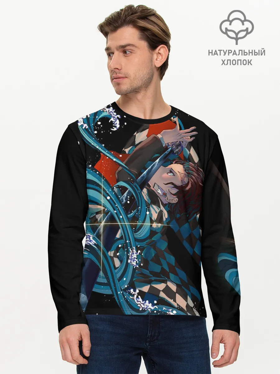 Мужской лонгслив базовый / КЛИНОК РАССЕКАЮЩИЙ ДЕМОНОВ