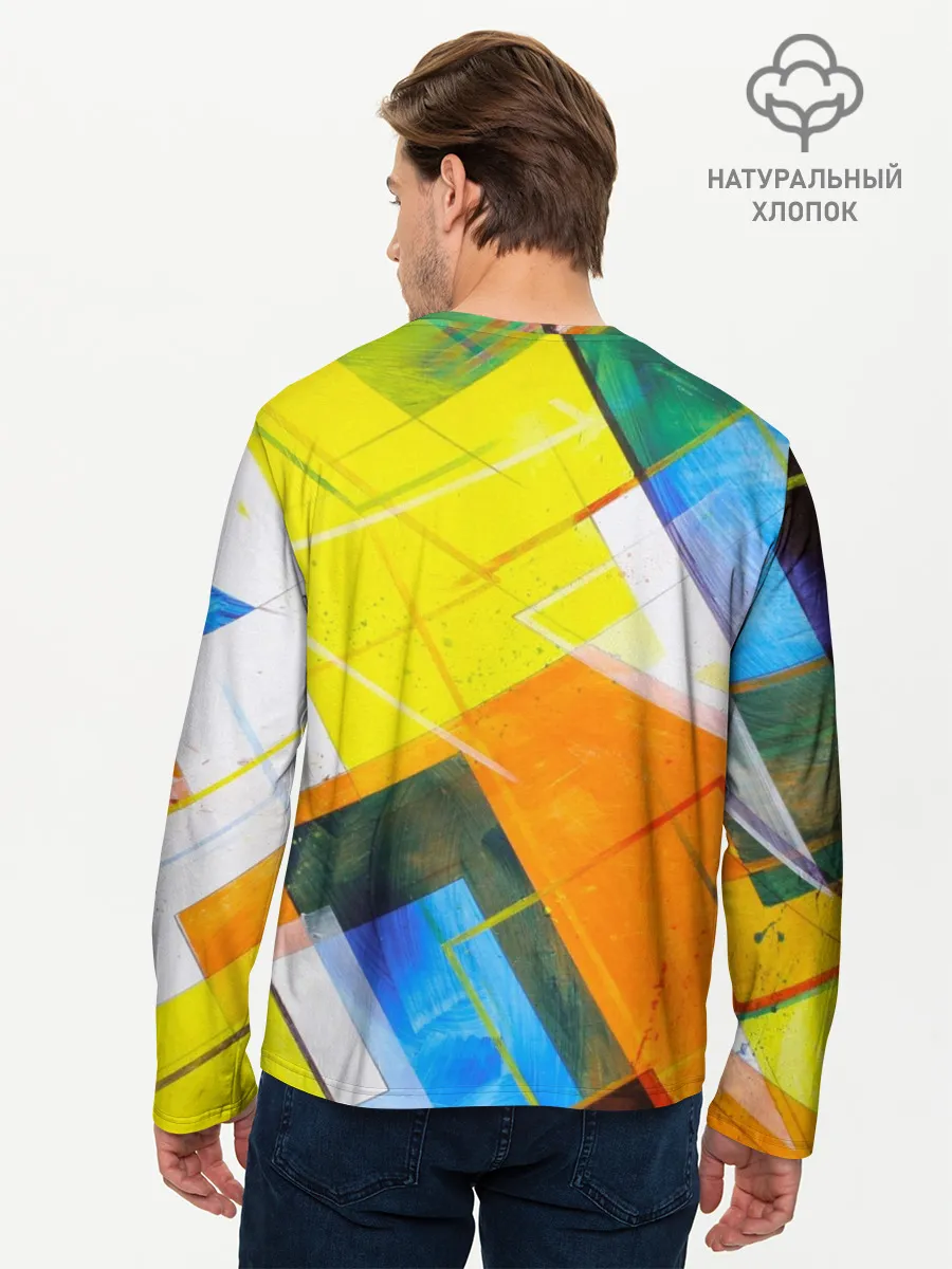 Мужской лонгслив базовый / Геометрический хаос