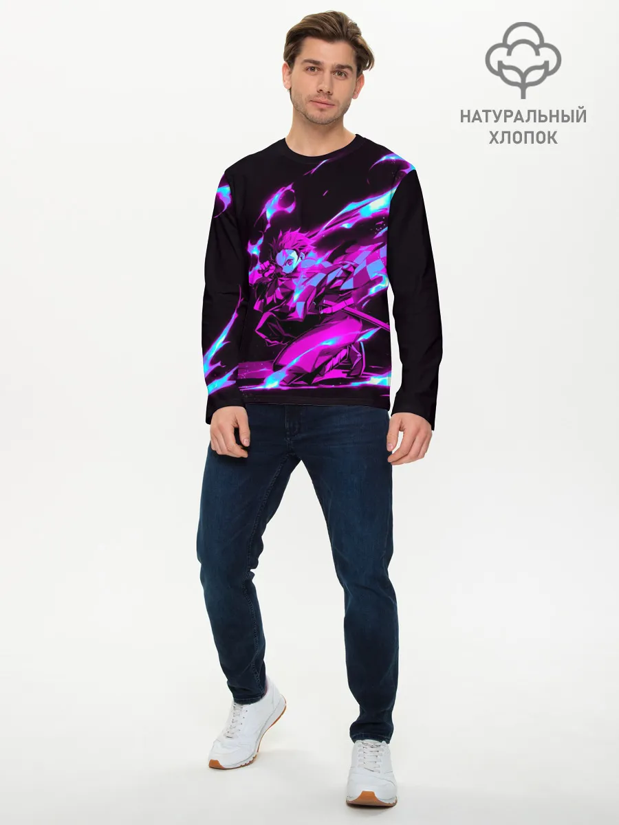 Мужской лонгслив базовый / НЕОНОВЫЙ ТАНДЖИРО