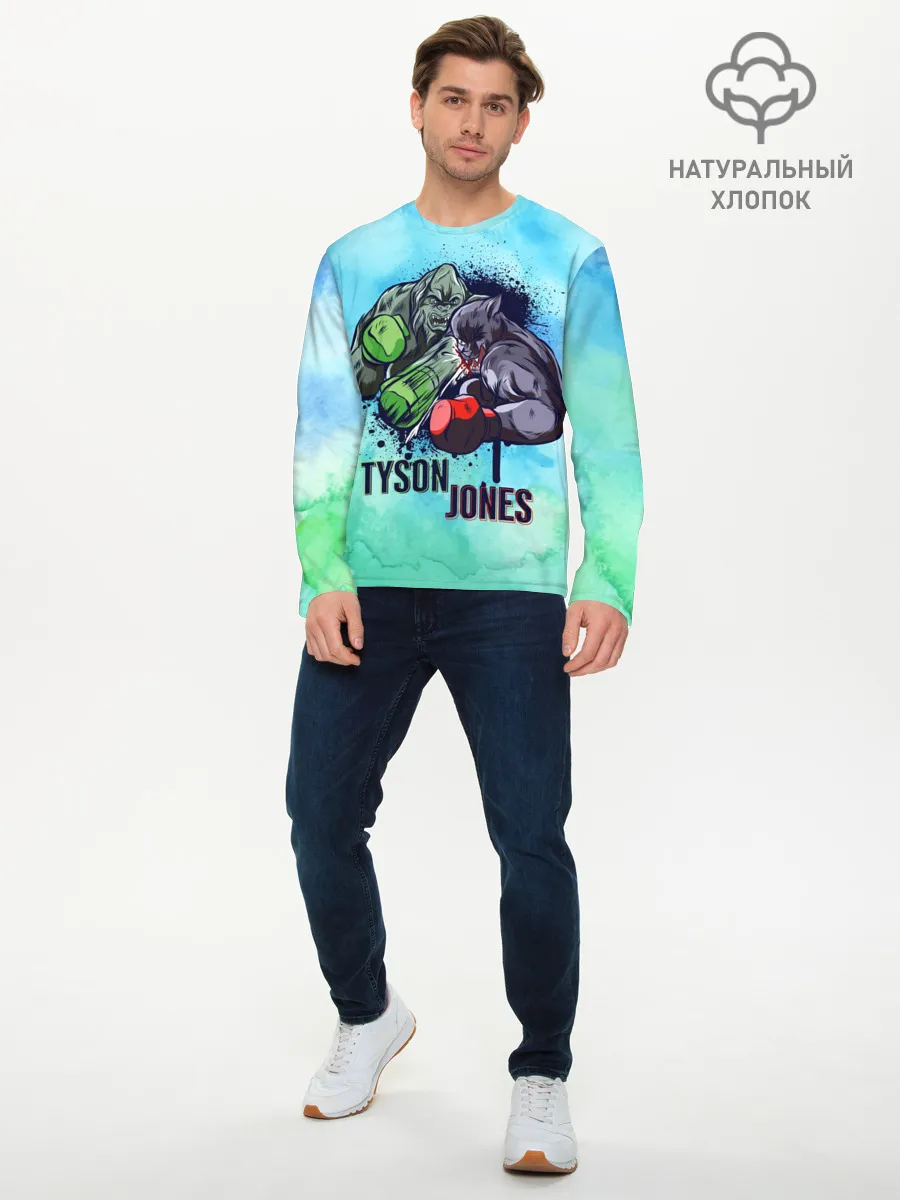Мужской лонгслив базовый / Тайсон против Джонса