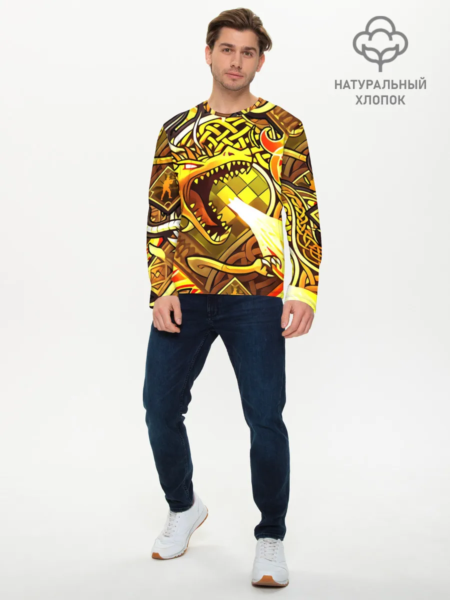 Мужской лонгслив базовый / CS GO - DRAGON LORE | ИСТОРИЯ О ДРАКОНЕ