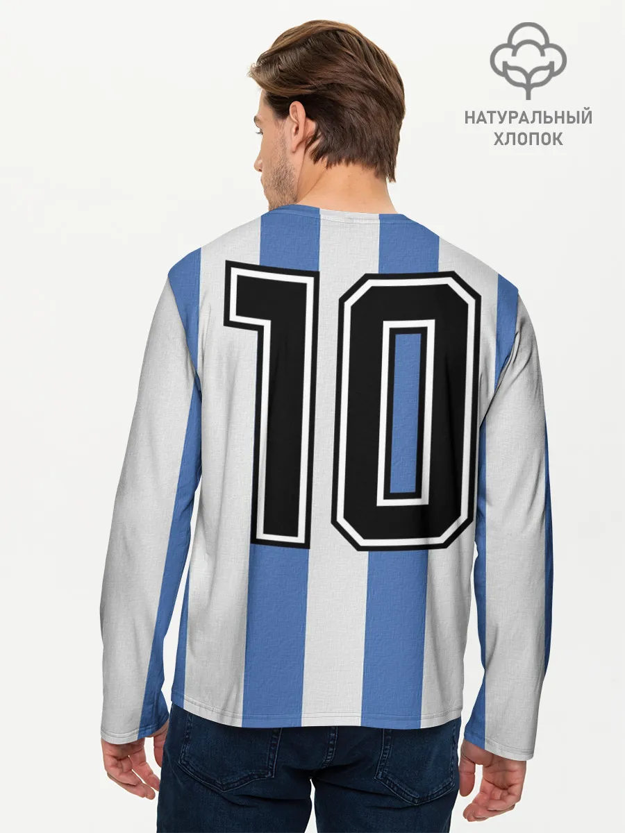 Мужской лонгслив базовый / Диего Армандо Марадона D10S