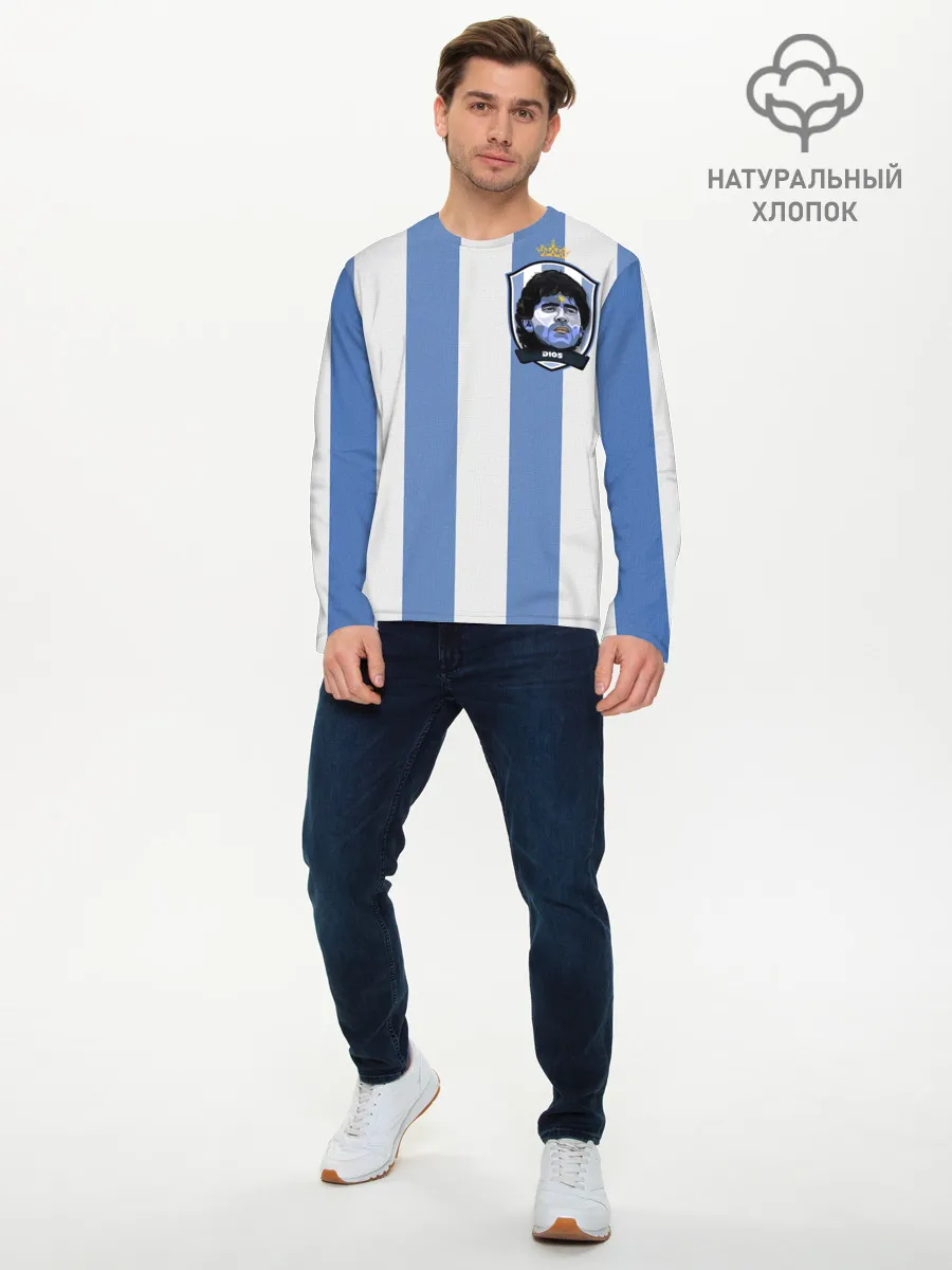 Мужской лонгслив базовый / Диего Армандо Марадона D10S