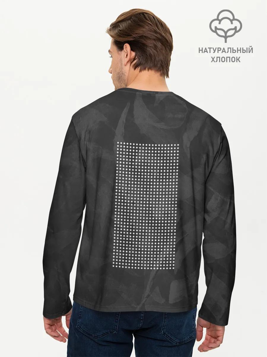 Мужской лонгслив базовый / Надпись Hack the future