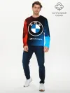 Мужской лонгслив базовый / BMW - Снежный