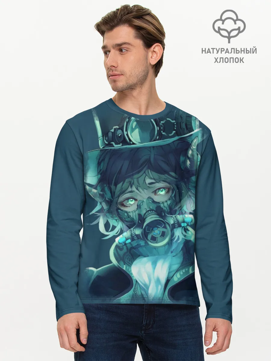 Мужской лонгслив базовый / Маска. Аниме