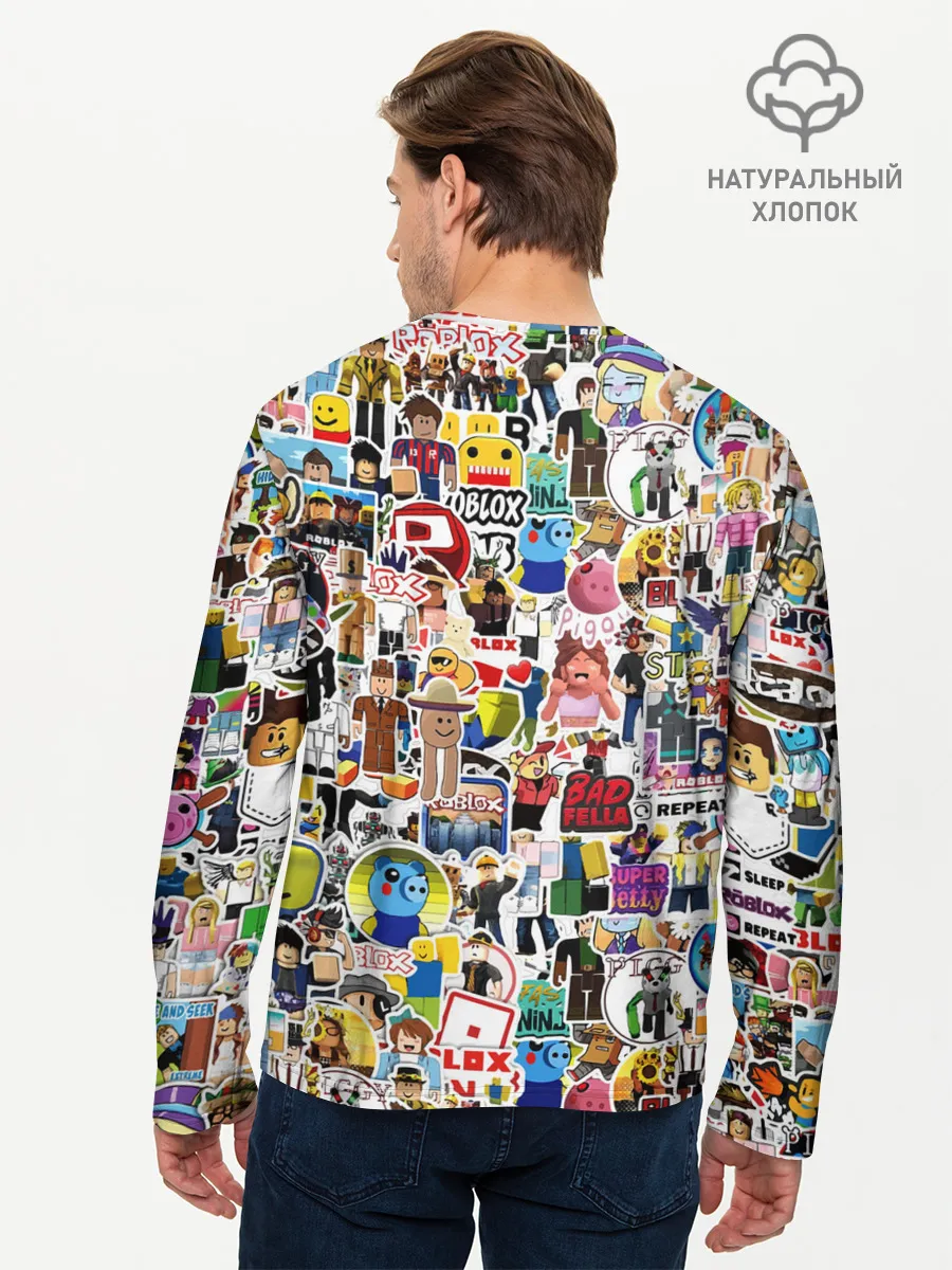 Мужской лонгслив базовый / Roblox | Роблокс