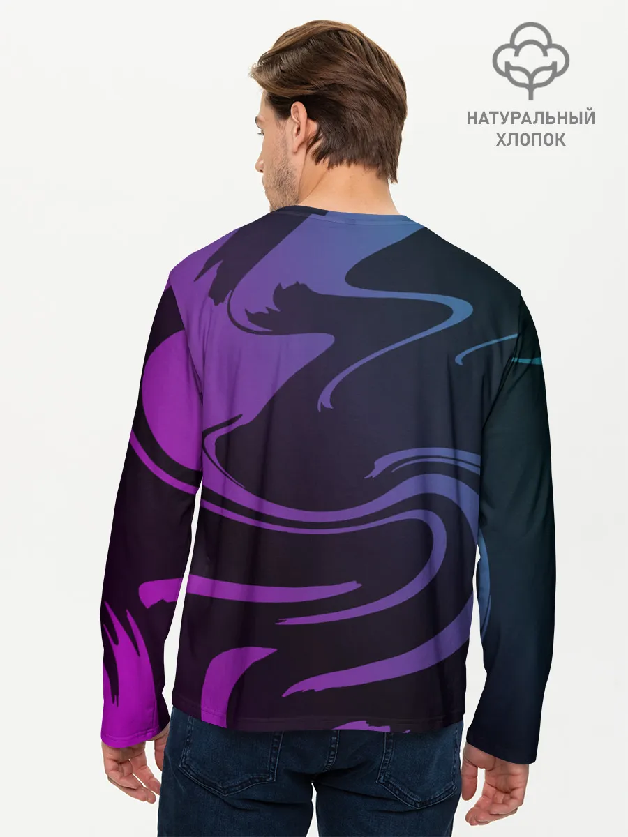 Мужской лонгслив базовый / Робот полицейский