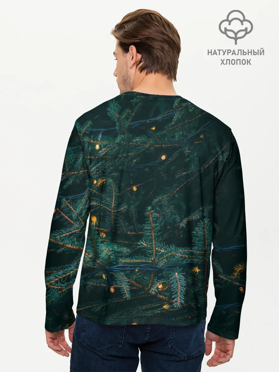 Мужской лонгслив базовый / Елка
