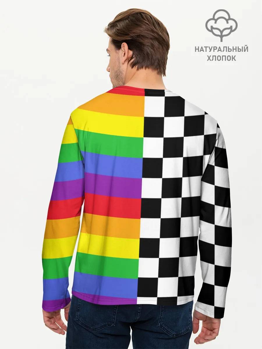 Мужской лонгслив базовый / Rainbow