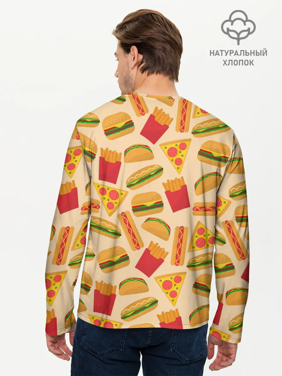 Мужской лонгслив базовый / Фастфуд