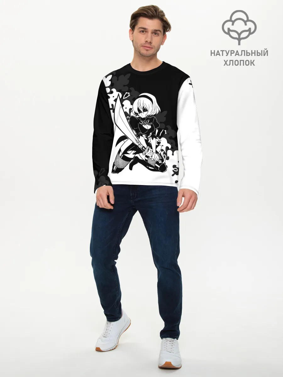 Мужской лонгслив базовый / NIER AUTOMATA