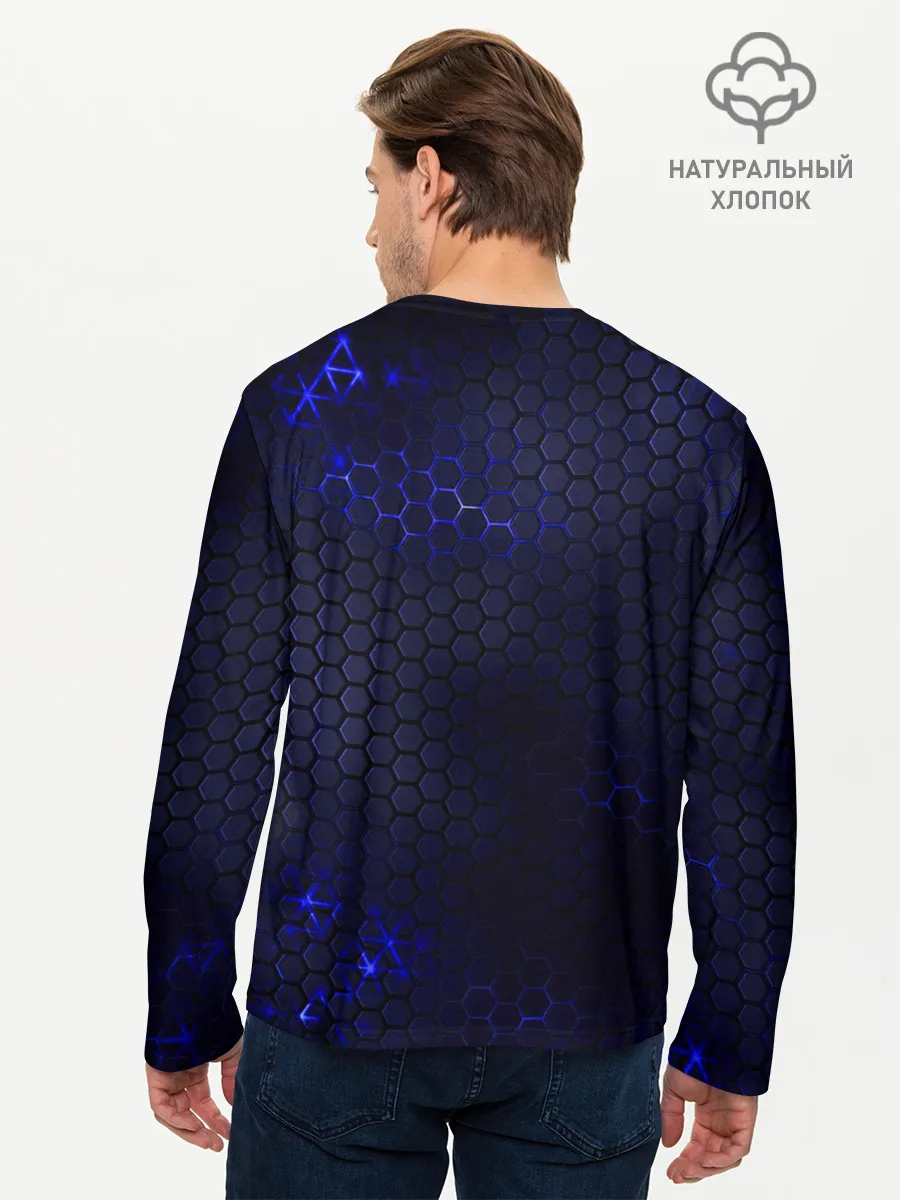 Мужской лонгслив базовый / Among Us Imposter Blue.