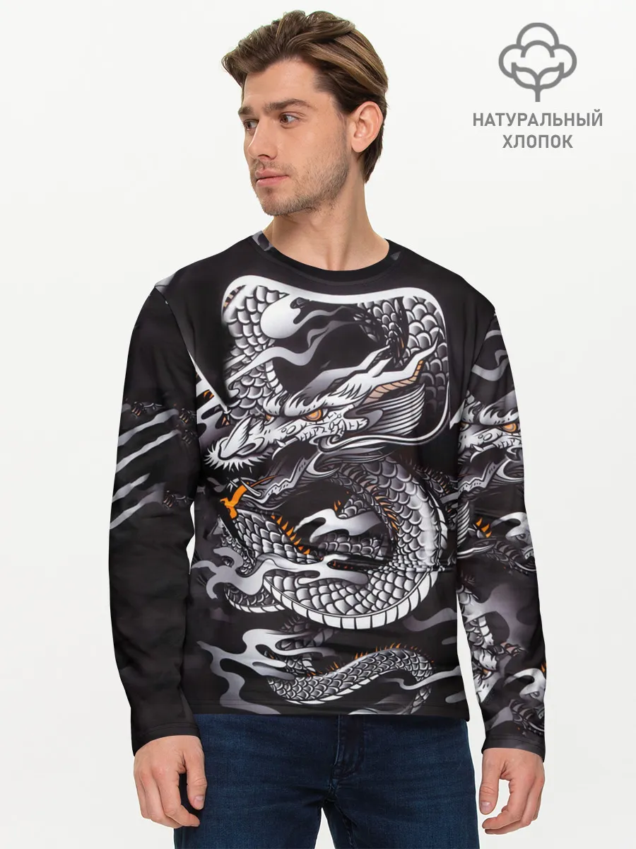 Мужской лонгслив базовый / Самурай