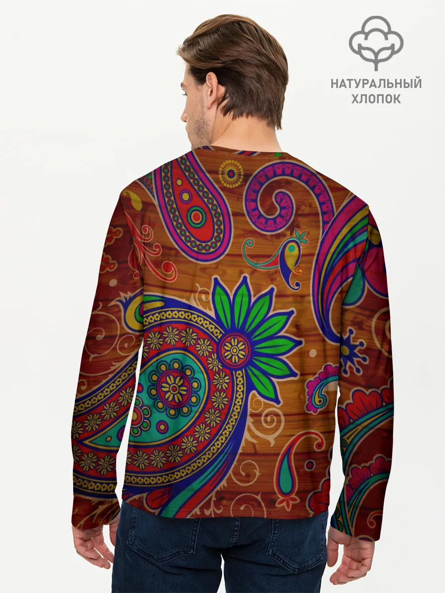 Мужской лонгслив базовый / узоры текстура фон