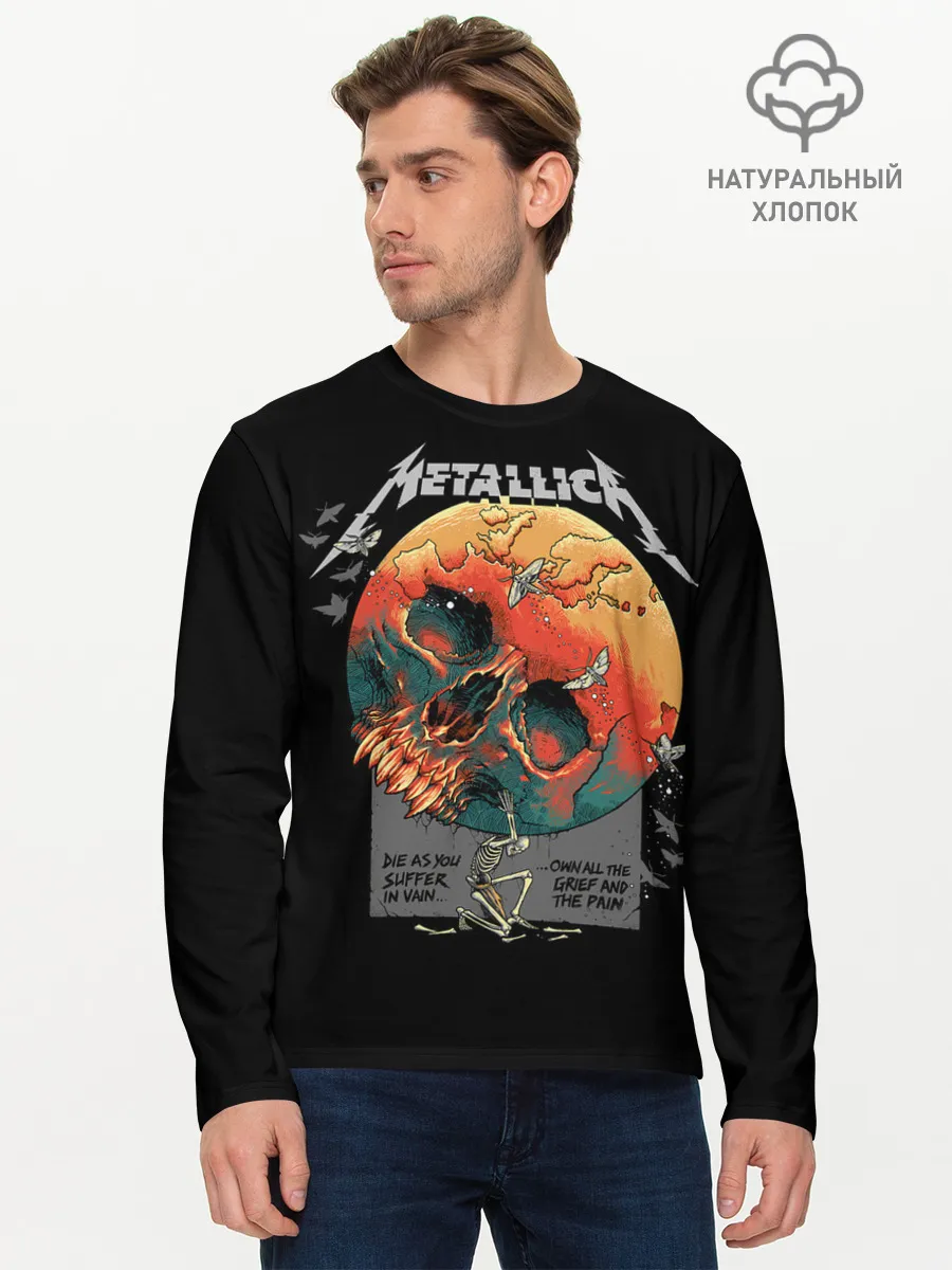 Мужской лонгслив базовый / Metallica