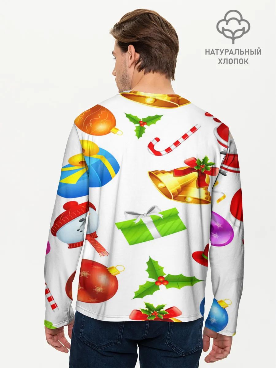 Мужской лонгслив базовый / Новый год!