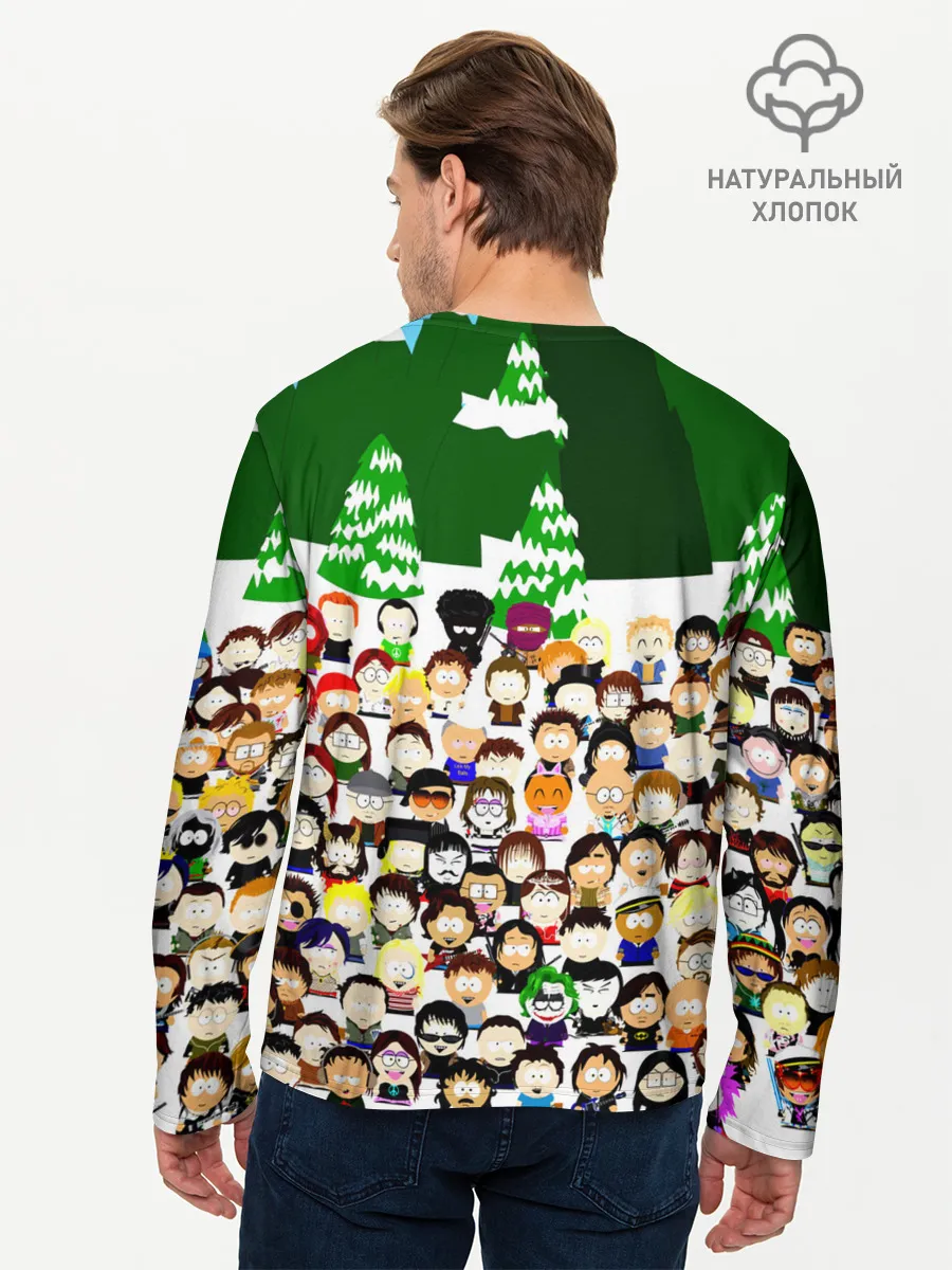 Мужской лонгслив базовый / Южный Парк / South Park .